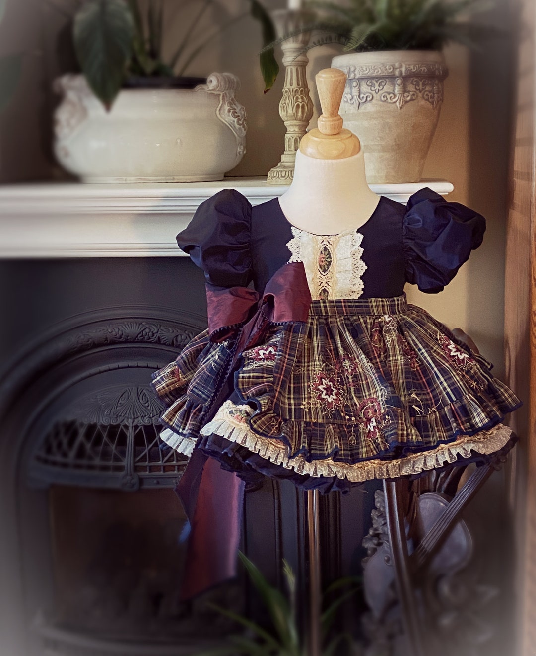 Thanksgiving Dress Baby Girl Christmas Dress Girls Plaid - Etsy