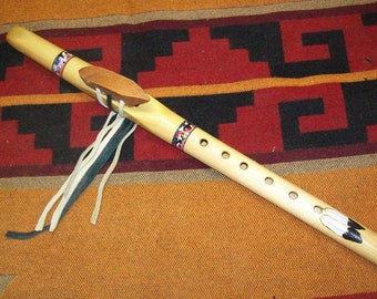 Native American style flute in the key of mid B at 440hz Michael Longrider