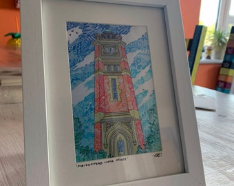 Maidenhead Clock Tower Print Framed