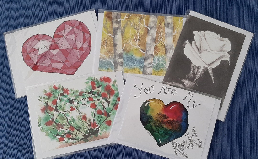 Note Cards blank Sets of 5 - Etsy
