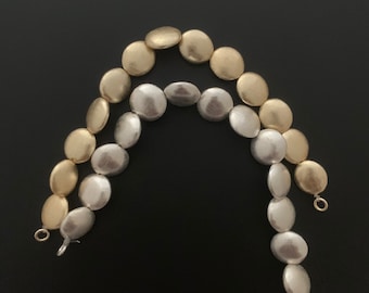 Aztek Gold 50pcs 6mm Lentil Beads Czech Pressed glass Beads in the shape of a lens Crystal Bronze Pale Gold 1-Hole