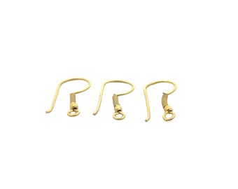 Alambres para pendientes con revestimiento electrolítico: Acabado dorado y plateado, 25 pares (alambre de cobre de 25 mm, calibre 17)