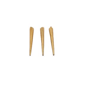 Spike Shape Pendant Jewelry Component, 6-10 Pcs, Gold & Silver Finish, Bullet Shape Pendant, Fancy Pendant, Multiple Sizes: 19X6mm, 55X6mm.