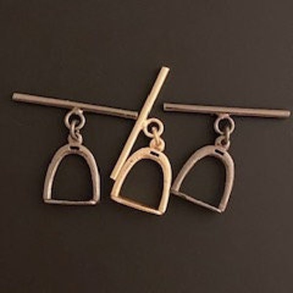 Stirrup Toggle, 5 Pcs., 22X37mm, Bar Size: 37mm, Gold, Silver Plated & Gunmetal Plated, E-coated Toggles.