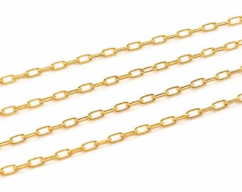 One-Foot 14K Gold-Filled Cable Chain (2mm x 3.70mm), 1 foot