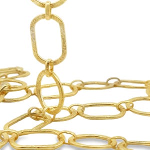 One ft Gold & Silver Plated Circle Capsule Pattern Chain: 16-18mm Links