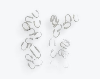 Kabelfingerhållare i 925 sterlingsilver: Smyckestillverkningstillbehör (25-50 st)