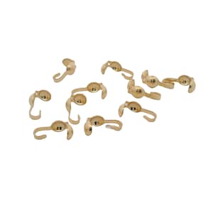 14K Real Gold Filled Clamshell Bead Tip, Hole size: 0.022&quot;, 12Pcs. Per Pack.