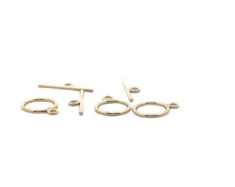 14K Gold Filled Toggle Clasp for Necklace and Bracelet (10mm) - 2 Set