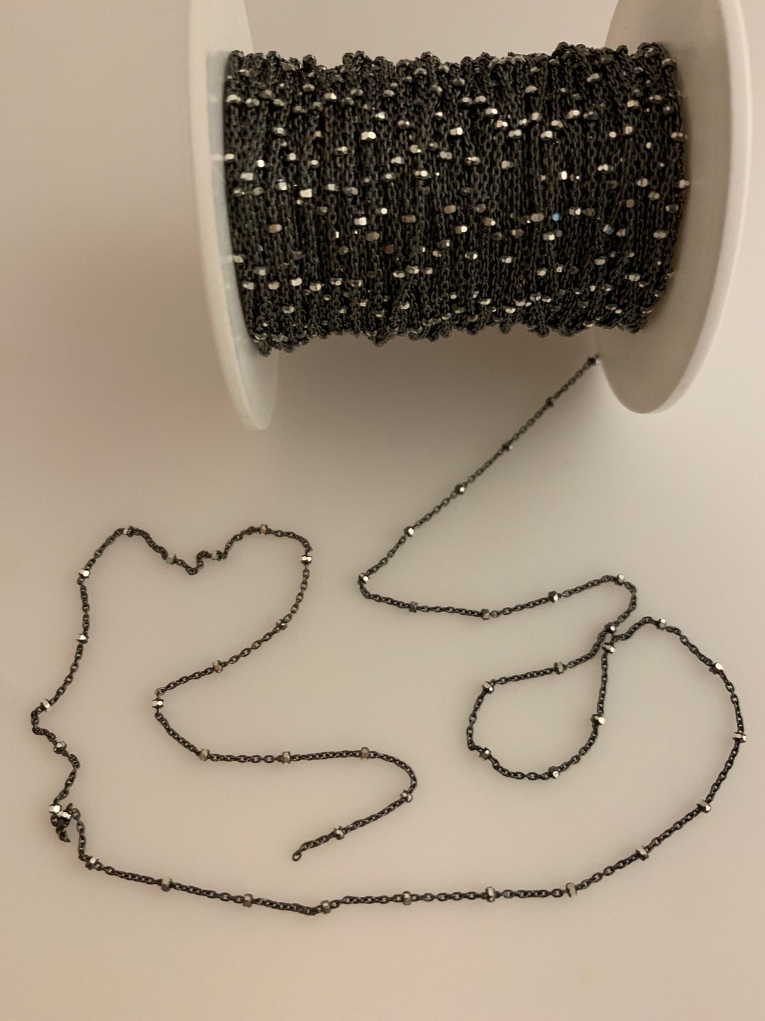 Rhodium Plated Cable Pendant Chain (1.9mm) main image 0