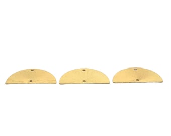 8 to 15Pcs. Gold Finish, Silver plated, Gunmetal Semi Circle Blanks/Pendant, E-Coated, Findings in Sizes: &quot;32X20mm, 25X13mm and 20X9mm.