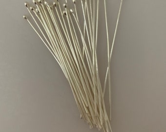 925 Sterling Silver Ball Headpins: Jewelry Making Supplies