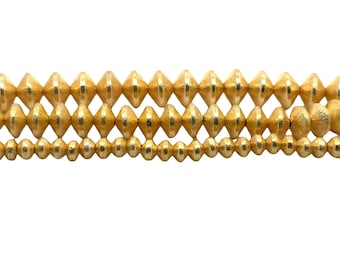 Brushed Saucer Beads: Gold Finish or Silver Plated (6mm-12mm)
