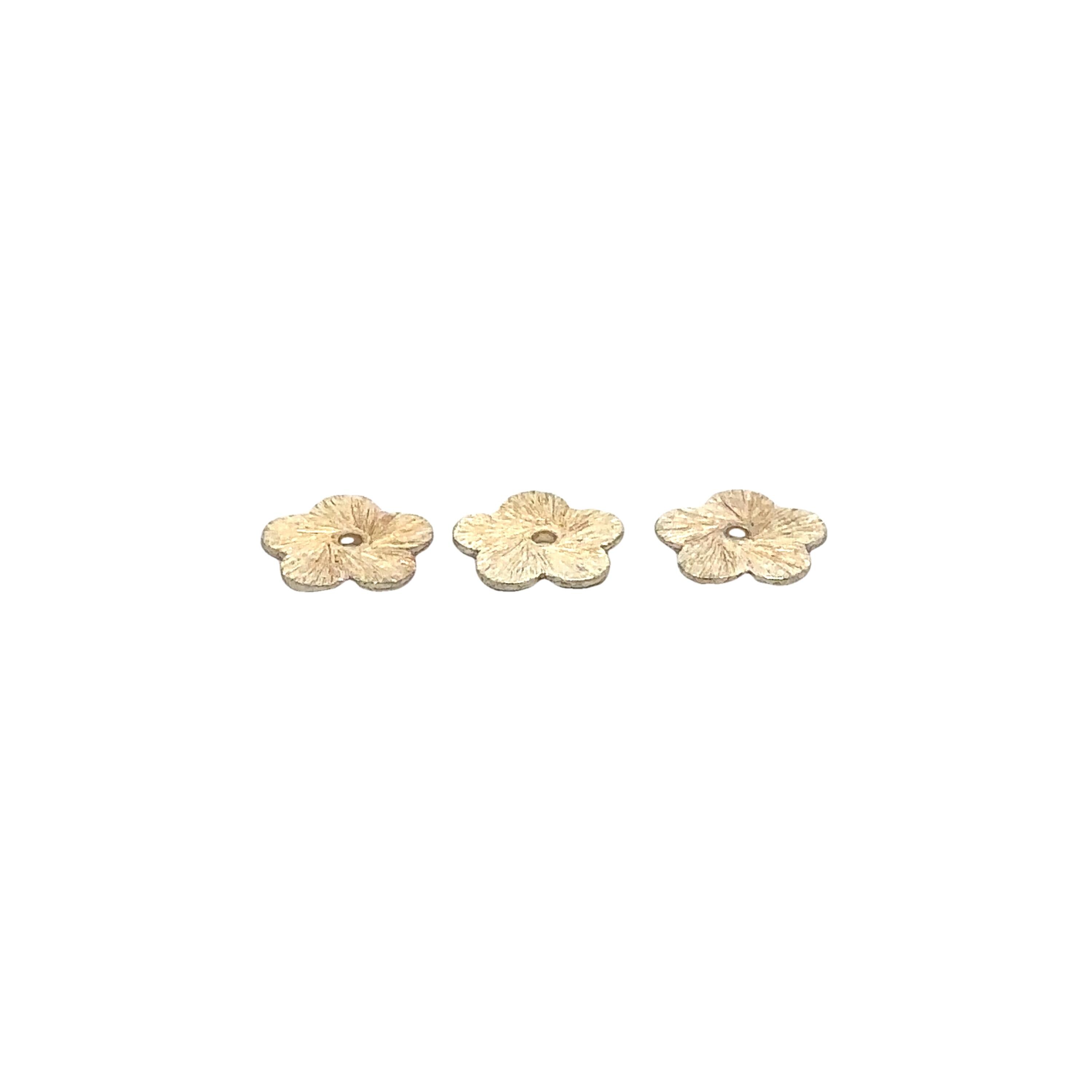 Flat Flower Disc | Brushed | 4Inch long Strad | Available in 2 colors- Gold Finish & Silver Plated | Sizes 4, 6, 8, 10, 12, 14, 16mm |