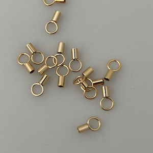 14K Real Gold Filled Crimp End Caps | Crimp Caps | Gold Filled Crimp End Caps | Available Two Size: 1mm, 1.4mm.