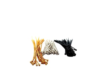 E-Coated Ball Head Pins 22 Gauge: Gold, Silver, Gunmetal - (100 Pcs, Choose Size)