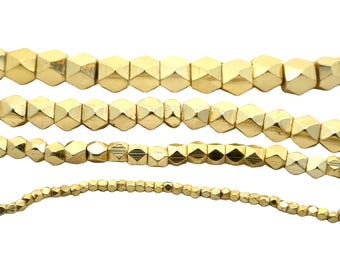 Hilo de pepitas de latón cepillado: oro, plata, bronce (2-7 mm)