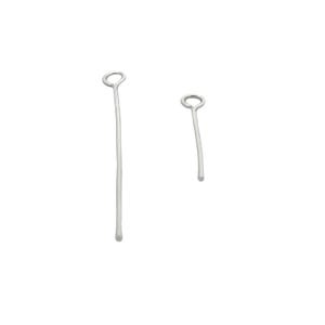 Sterling Silver Eye Pins | 925 Sterling Silver Eye Pins | Available in Two Sizes: 0.75&quot; and 1.5&quot; (25 to 50 pins per pack)