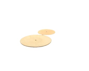 Gold Finish Metal Stamping Blanks: Brushed Circle Discs (30/45mm)