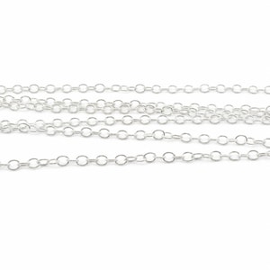 Sterling Silver Cable Chain size:3mm X2.45mm |  1 Foot | CHN35SS