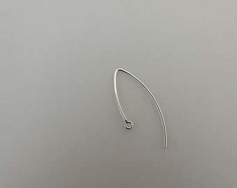 Sterling Silver V-Shape Ear Wire (19 Gauge) - Jewelry Making Supplies