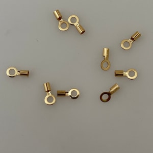 14K Real Gold Filled Crimp End Caps | Crimp Caps | Gold Filled Crimp End Caps | Two Sizes:  0.48mm ID | and 1.0mm ID |
