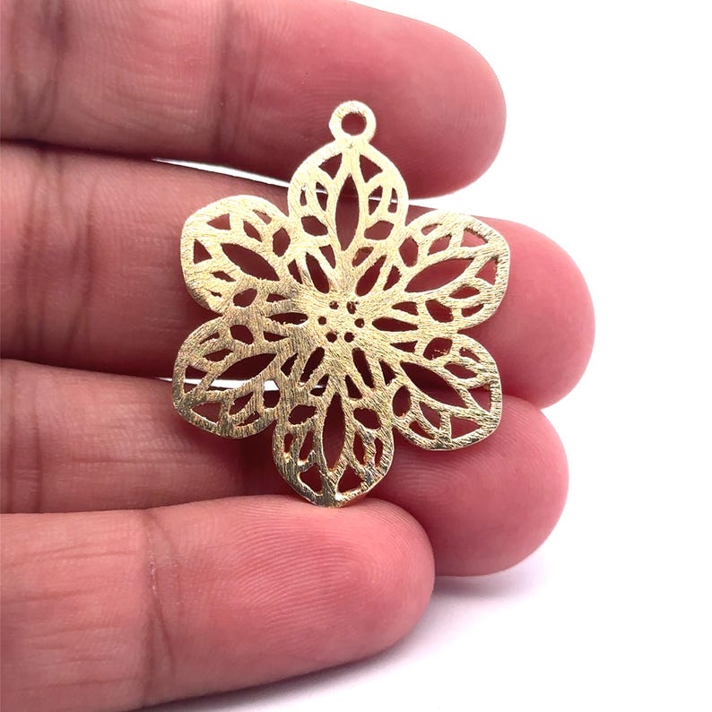 Gold Finish And Silver Plated Charm E-coated, Brushed Finish, Components "36x30". image 3