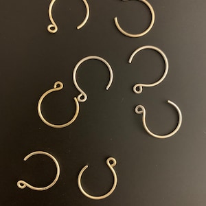 Ear Wires, 50- 80 Pcs, Semi Circle, Single Loop, Gold & Silver Plated, Hoops Earring, Earring Blanks, Size: 18X14mm, 20X18mm.