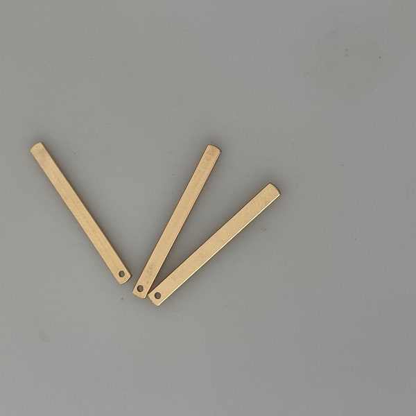 Stamp Bar 14K Real Gold Filled, 4 To 6Pcs In a Pack | Available Two Size: 2.5mm x 25.4mm,2.5mX38.1m|  One Hole Bar