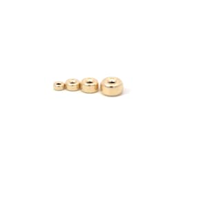 14K Real Gold Filled Rondelle Beads | Smooth Bead/Spacers | Available in Four Sizes: 3.2mm,v4.0mm, 5.3mm, 6.0mm | 8Pcs To 40Pcs. Per Pack |