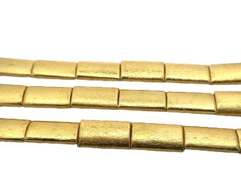 Gold Plated Rectangular Beads: E-Coated Jewelry Findings (23mmX15mm)