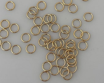 14K Real Gold Filled Closed Jump Rings | 1 Pack of 19 Gauge, 20.5 Gauge, 22 Gauge GoldFilled Jump Rings | Four Size: 2.8mm,4mm,5mm,6mm,7mm