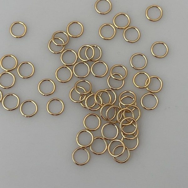 14K Real Gold Filled Closed Jump Rings | 1 Pack of 19 Gauge, 20.5 Gauge, 22 Gauge GoldFilled Jump Rings | Four Size: 2.8mm,4mm,5mm,6mm,7mm