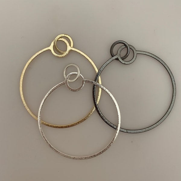 8 Pcs. Gold Plated ,Silver Plated ,Gunmetal Hoops  E-Coated,   ,Brushed Finish, Findings/Components Available two Size And three Color