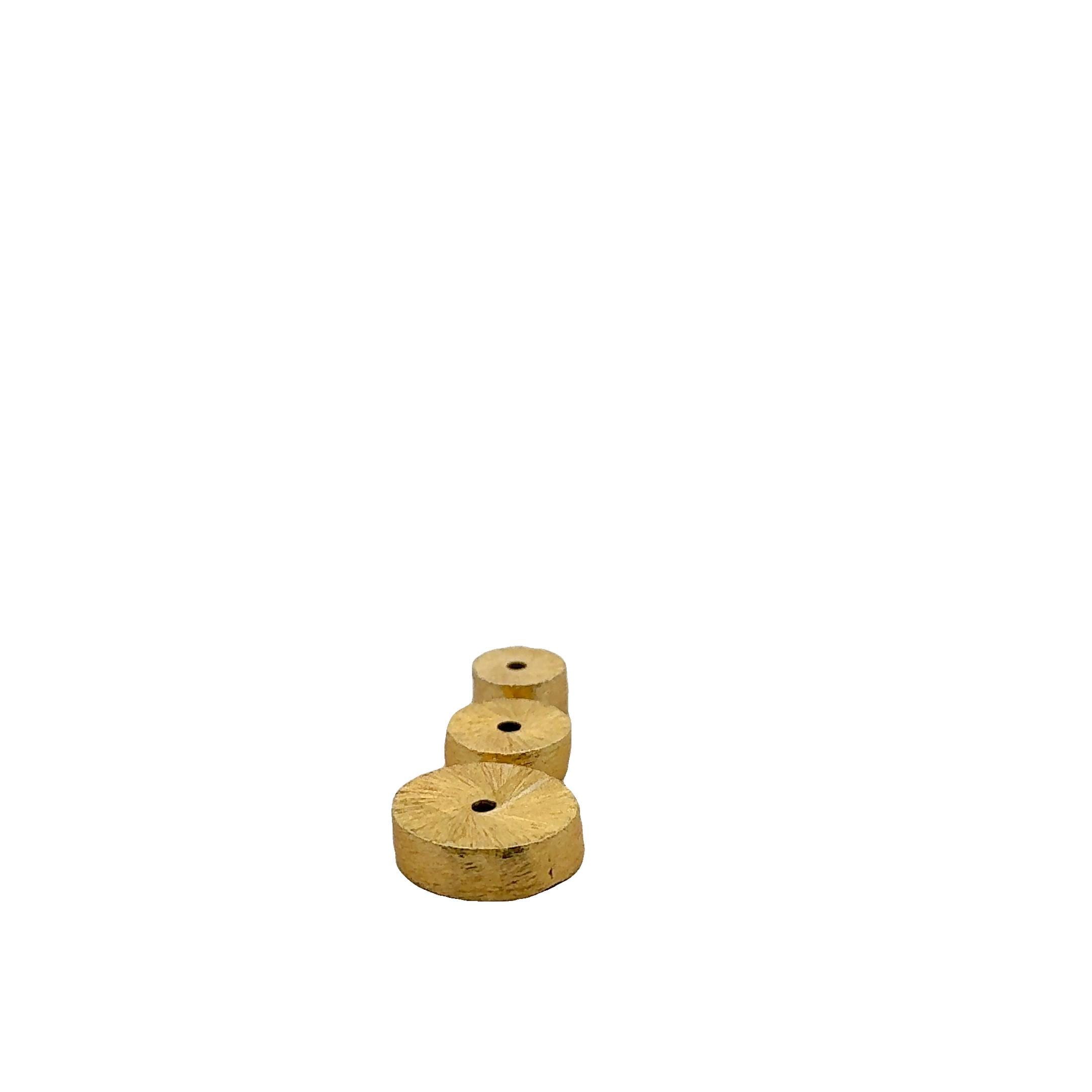 Brushed Finish Gold Drum Round Rondell Cylinder Bead Four Size ...