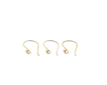 Anti Tarnish Ear Wires: Gold Finish, Silver Plated, Gunmetal - 24mm