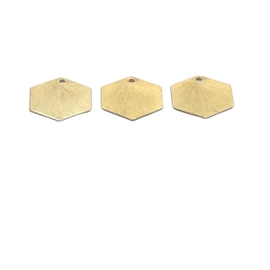 Hexagon Shaped Components, 19mm, 15 Pcs., Gold & Silver plated, GunmetalBrushed Finished.