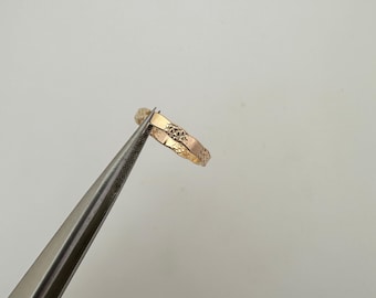 Hammered And Patterned Gold Filled Ring three Size Available,  Ring Size: 6,7,8