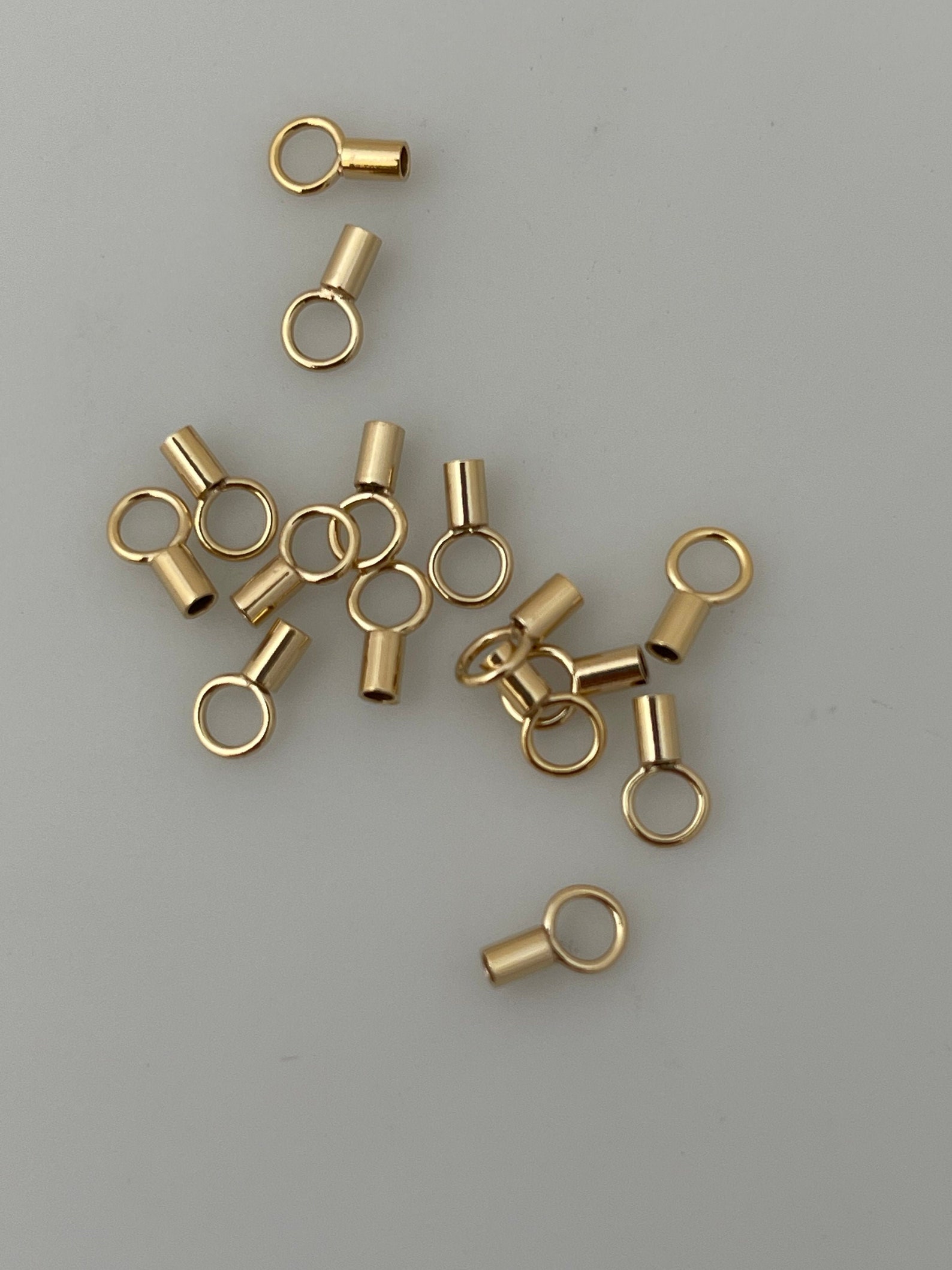 14K Real Gold Filled Crimp End Caps Crimp Caps Gold Filled Etsy