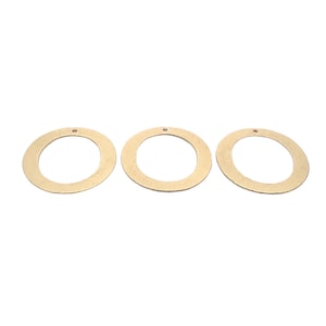 Oval Hoops Link Findings | 10 Pcs | Gold Finish & Silver Plated | Anti Tarnish Coating | Brushed Finish | 1mm Hole | Size: 35X27mm |