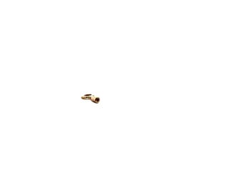 14K Gold Filled Crimp End Caps: Jewelry Making Supplies (0.48mm and 1.0mm ID)