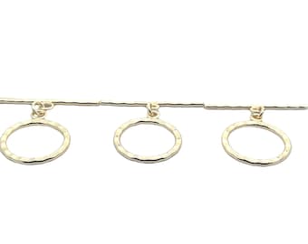 Hammered Gold & Silver Finish Toggles: E-Coated Copper/Brass