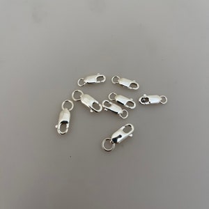 Sterling Silver Clasps | 925 Sterling Silver Long Clasp | Clasps With Open Ring | Available Five ID Sizes: 3.2m, 3.8m, 4.8m, 5.8m, 6.3mm