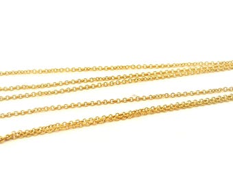 14K Gold Filled Cable Chain (1.2mm), 1 foot