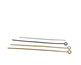 Copper Eye Pins 22 Gauge: Gold, Silver, Gunmetal (100 Pcs)