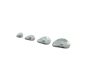 Disco curvo de prata esterlina 925 disponível em quatro tamanhos: 4 mm, 6 mm, 8 mm e 10 mm