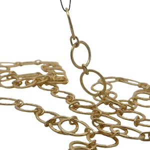 Oval + Circle Link Chain, 1 Foot of Copper Patterned Chain, Multiple Colors: Gold & Silver Plated, Size -  Circle 16mm, Oval 18X14mm.