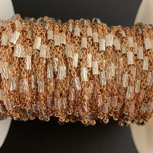 Sterlingzilver (92,5) tweekleurige roségouden kabelketting. Sterlingzilveren kabelbuisketting, buizen zijn gelijkstroom en maat is: 1,8 mm | 1 voet