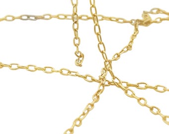 Vergoldete Messingkette : Schmuckherstellung (3.70mmX2.0 mm)