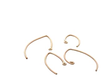 14K Gold Filled V Shape Ear Wires: DIY Earring Findings